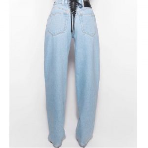 Джинсы Mugler со шнуровкой