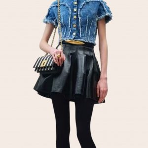 Юбка-мини Schiaparelli кожаная