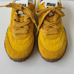 Кроссовки Miu Miu Tire из технической ткани и замши