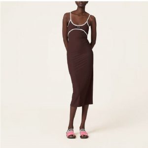 Платье-миди Miu Miu на бретельках