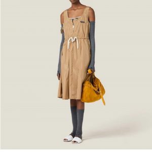 Платье Miu Miu из технического шелка