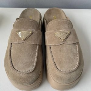 Сабо Prada замшевые