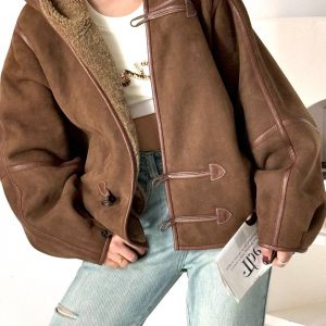 Дублёнка Miu Miu на застежках