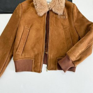 Дублёнка Miu Miu укороченная